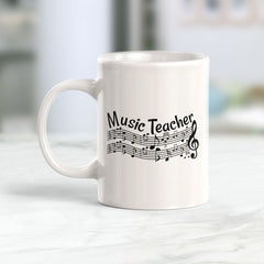 Music Teacher 11oz Plastic or Ceramic Coffee Mug | Novelty Cup for Musicians
