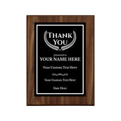Thank You Gratitude and Appreciation Customizable Award Plaque |Easel Mount Option | Recognition of Achievement and Service Personalizable Plaques