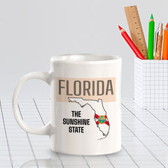 Designs ByLITA Florida: The Sunshine State 11oz Plastic or Ceramic Coffee Mug | State Pride Collection