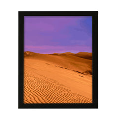 Designs ByLITA Purple Desert Dunes Nightscape, Wall Print Art | Old Masterpieces | Stylish Modern Decoration For The Home and Office