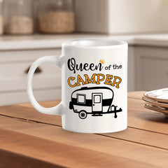Queen Of The Camper 11oz Plastic or Ceramic Mug | RV Camper Lifestyle