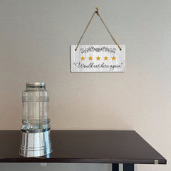 Would Eat Here Again 5x10 Hanging Plus Wall or Door Sign | Kitchen Home Décor