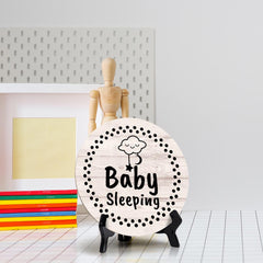 Sign ByLITA Round Baby Sleeping Table Sign (5x5")