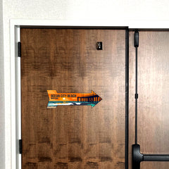 Arrow Shape Plus Ocean City Beach, Maryland 12x4" Wall or Door Sign | Stylish Famous US Beach Souvenirs