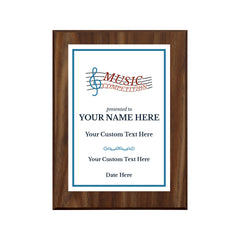 Music Competition Customizable Award Plaque | Easel Mount Option | Achievement and Recognition Personalizable Plaques