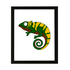 Designs ByLITA Chameleon, Wall Print Animals Art | Family Presents | Bedroom | Stylish Kindergarten Decor