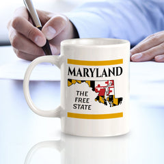 Designs ByLITA Maryland: The Free State 11oz Plastic or Ceramic Coffee Mug | State Pride Collection