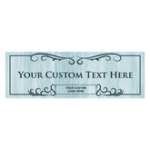 Signs ByLITA Basic Plus Wood Color Custom Vintage Wreath | Option to Add Your Logo | Personalizable Wall or Door Sign