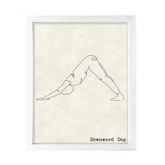 Downward Dog, FRAMED Print Yoga Wall Art