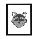 Designs ByLITA Racoon, Wall Print Animals Art | Family Presents | Bedroom | Stylish Kindergarten Decor