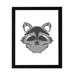 Designs ByLITA Racoon, Wall Print Animals Art | Family Presents | Bedroom | Stylish Kindergarten Decor