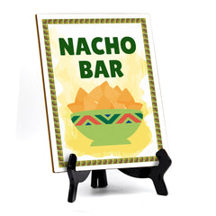 Signs ByLITA Nacho Bar Nachos, Table Sign with Acrylic Stand (6x8“)