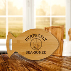 Designs ByLITA Perfectly Sea-soned 14 x 8.5" Fish Shape Cutting Board | Kitchen Chopping Board