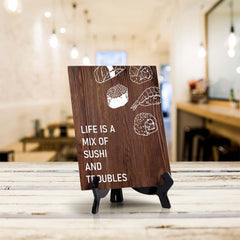 Decoration For Sushi Lovers Table Sign with Acrylic Stand (6x8“)