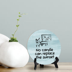 Signs ByLITA Round No Candle Can Replace The Sunset Table Sign (5x5")