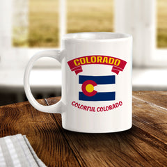 Designs ByLITA Colorado: Colorful Colorado 11oz Plastic or Ceramic Coffee Mug Elegance