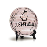 Signs ByLITA Circle Just flush! Table Sign (5x5)
