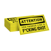 Attention You Parked Like a F*cking Idiot, Novelty Business Cards (Pack of 100)