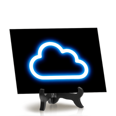 Cloud Neon Graphic Style Table Sign with Acrylic Stand (6x8“) | Live Streamer Gaming Themed Decoration