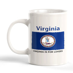 Designs ByLITA Virginia: Virginia is for Lovers 11oz Plastic or Ceramic Coffee Mug| States Flag Collection Mug
