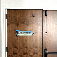 Arrow Shape Plus Clearwater Beach, Florida 12x4" Wall or Door Sign | Stylish Famous US Beach Souvenirs