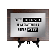 Every Journey Must Start With a Single Step Decorative Wall Plaque | Easel Mount Option | Inspirational Affirmation Wall Art