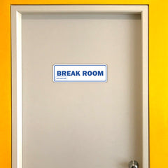 Signs ByLITA Standard Plus | Break Room Wall or Door Sign | Customizable with Your Company Logo | Durable & Easy to Install