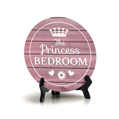 Sign ByLITA Round The Princess Bedroom Table Sign (5x5")