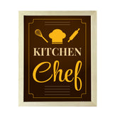 Designs ByLITA Kitchen Chef, Framed Wall Art Print | Funny Home Decor