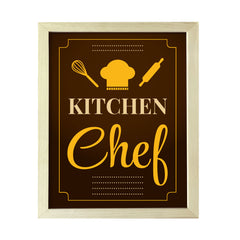 Designs ByLITA Kitchen Chef, Framed Wall Art Print | Funny Home Decor