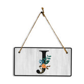 J Flower Decor 5x10 Hanging Wall or Door Sign | Alphabet Letter Room Decoration