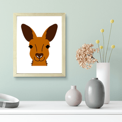 Designs ByLITA Kangaroo Wall Print Animals Art | Family Presents | Bedroom | Stylish Kindergarten Decor