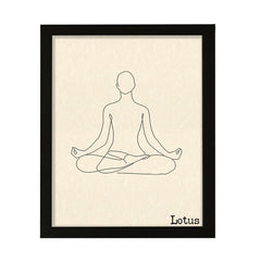 Lotus, FRAMED Print Yoga Wall Art
