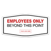 Signs ByLITA Fancy Plus | Employees Only Beyond This Point Wall or Door Sign | Customizable with Your Company Logo | Durable & Easy to Install