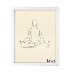 Lotus, FRAMED Print Yoga Wall Art