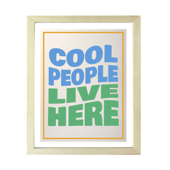 Designs ByLITA Cool People Live Here, Wall Print Art | Funky Home Decor