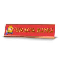 Snack King, Chips Gold Frame, Desk Sign (2x8“)