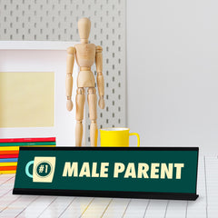 Signs ByLITA Male Parent Black Frame, Desk Sign (2x8")