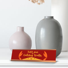 Tell Me a Catchy Truth, Crab Gold Frame (2x8")