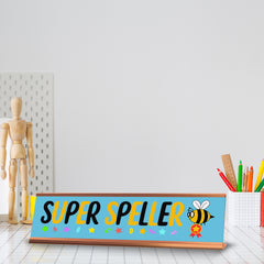 Signs ByLITA Super Speller Gold Frame Desk Sign (2x8)