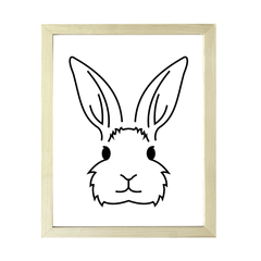 Designs ByLITA Bunny Outlined version, Wall Print Animals Art | Family Presents | Bedroom | Stylish Kindergarten Decor