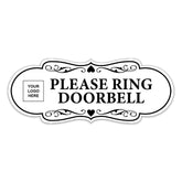 Signs ByLITA Designer Plus | Please Ring Doorbell Wall or Door Sign | Customizable with Your Company Logo | Durable & Easy to Install