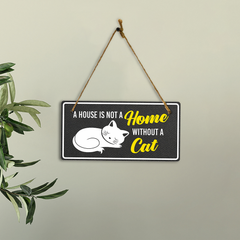 Cat Lovers Home Decor 5x10 Hanging Plus Wall or Door Sign