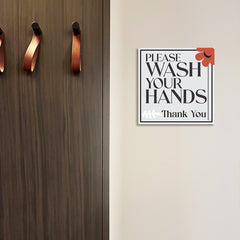 Square Plus Please Wash Your Hands Thank You Wall or Door Sign | Public Spaces Signage