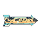 Arrow Shape Plus Siesta Key Beach, Florida 12x4" Wall or Door Sign | Stylish Famous US Beach Souvenirs