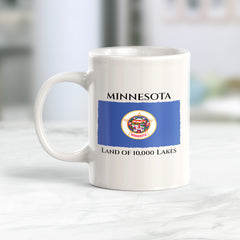 Designs ByLITA Minnesota: Land of 10,000 Lakes 11oz Plastic or Ceramic Coffee Mug| States Flag Collection Mug