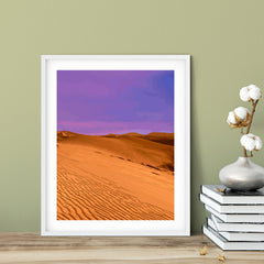 Designs ByLITA Purple Desert Dunes Nightscape, Wall Print Art | Old Masterpieces | Stylish Modern Decoration For The Home and Office