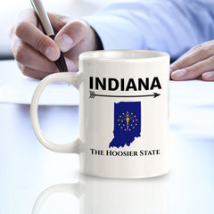 Designs ByLITA Indiana: The Hoosier State 11oz Plastic or Ceramic Coffee Mug | State Pride Collection