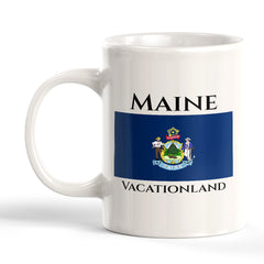 Designs ByLITA Maine: Vacationland 11oz Plastic or Ceramic Coffee Mug| States Flag Collection Mug