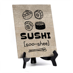 Decoration For Sushi Lovers Table Sign with Acrylic Stand (6x8“)